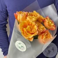 7 роз оранжевых 70 см в магазине Цветы Планеты