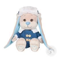 Мягкая Игрушка "Зайчик Jack&Lin в синей дубленке и шапке-ушанке", 25 см в коробке