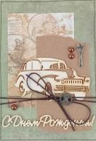 Замечательная Oткрыткa ручной работы "С днем рождения"