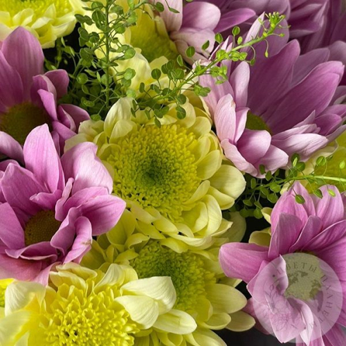 Букет из кустовых хризантем в магазине Цветы Планеты