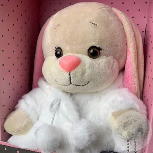 Мягкая игрушка "Зайка Лин в белой шубке", 25 см