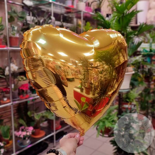 Шар воздушный "Сердце" золото