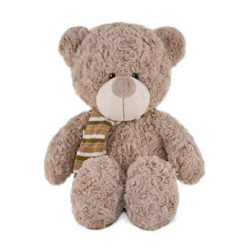 Мягкая игрушка Шоколадный Мишка с шарфом, 27 см в магазине Цветы Планеты