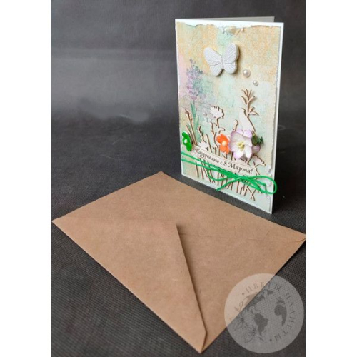 Открытка ручной работы "Поздравляю с 8 марта"