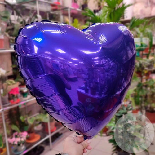 Шар воздушный "Сердце" синий
