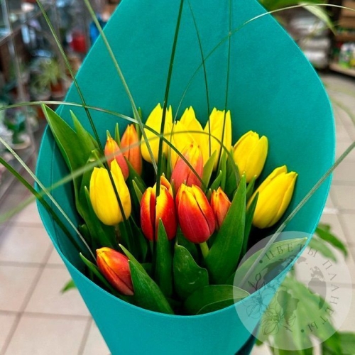 Букет из 15 тюльпанов в магазине Цветы Планеты