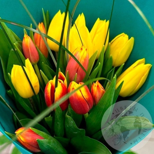 Букет из 15 тюльпанов в магазине Цветы Планеты