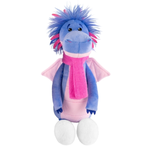 Мягкая игрушка Дракон Марк в шарфике и валенках, 30 см в магазине Цветы Планеты