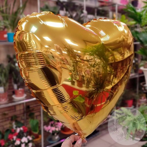 Шар воздушный "Сердце" золото