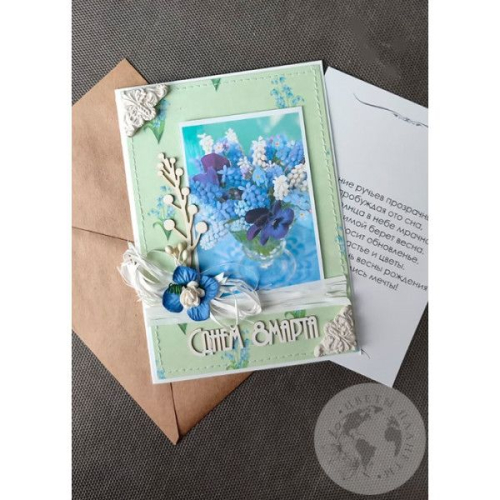 Открытка ручной работы "С днем 8 марта"