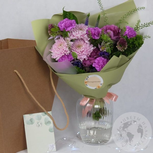 Букет из хризантем "Прекрасное" в магазине Цветы Планеты