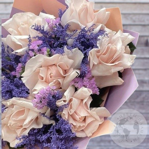 Букет "Розы вывернутые розовые" в магазине Цветы Планеты