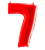 Шар цифра "7", 102 см., красный в магазине Цветы Планеты Шар цифра "7", 102 см., красный в магазине Цветы Планеты