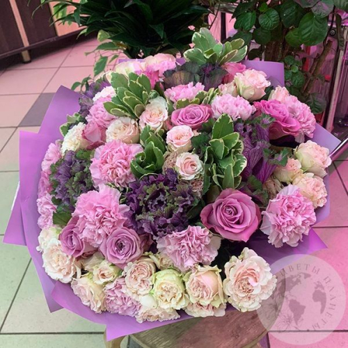 Букет роз и гвоздик "Замечательный" в магазине Цветы Планеты