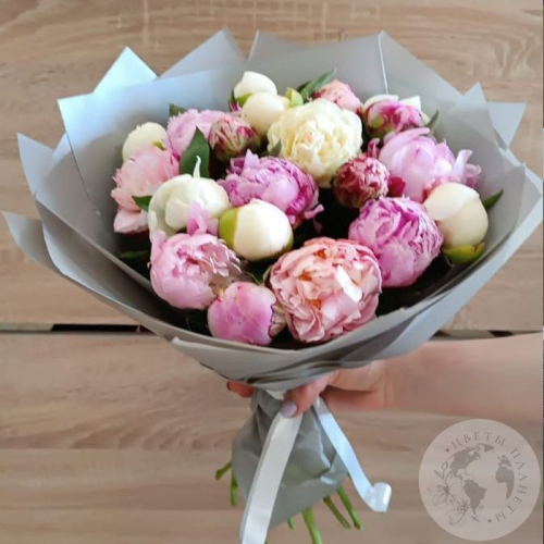 Букет 21 пион в магазине Цветы Планеты