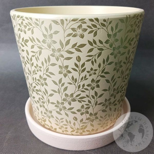 Цветочный горшок Скань золотой конус №2