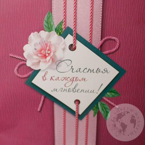 Пакет подарочный "Счастья в каждом мгновении!" в магазине Цветы Планеты