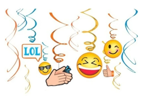 Спираль Смайлики 12 шт. в магазине Цветы Планеты