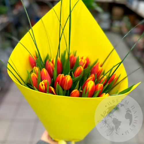 Букет из 25 тюльпанов в магазине Цветы Планеты