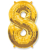 Шар цифра "8", 66 см. Золото в магазине Цветы Планеты Шар цифра "8", 66 см. Золото