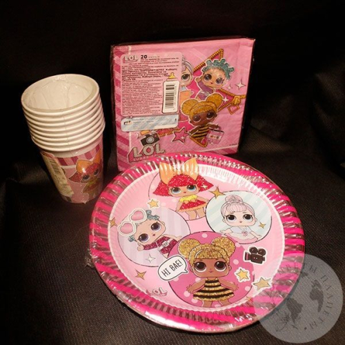 Набор посуды "Куклы Лол" в магазине Цветы Планеты