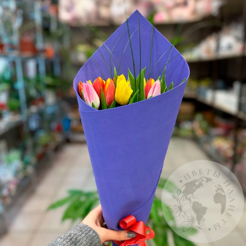 15 тюльпанов микс в магазине Цветы Планеты