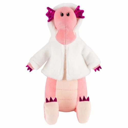 Мягкая игрушка Дракон Эмма в шубке, 25 см в магазине Цветы Планеты