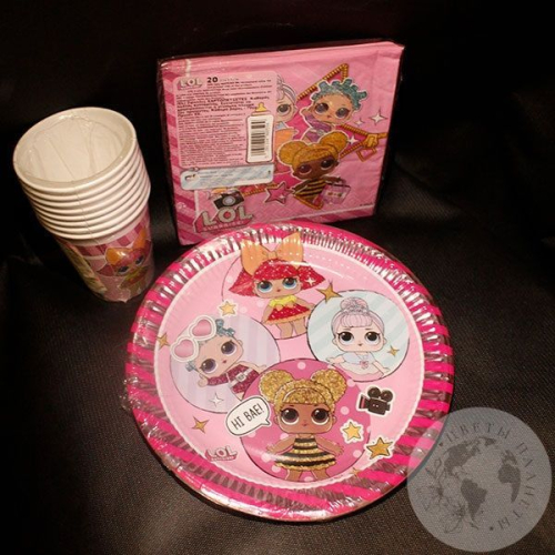 Набор посуды "Куклы Лол" в магазине Цветы Планеты