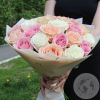 Букет из 25 роз "Океан радости" в магазине Цветы Планеты