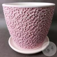 Цветочный горшок керамический Камила розовый бутон № 3 в магазине Цветы Планеты