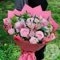 Букет из роз и альстромерий в магазине Цветы Планеты