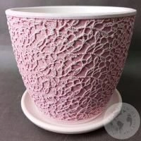 Цветочный горшок керамический Камила розовый бутон