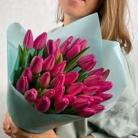 30 тюльпанов бордовых в магазине Цветы Планеты