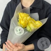 6 роз желтых 70 см. в магазине Цветы Планеты