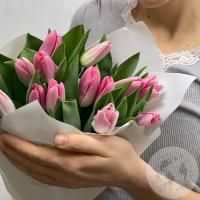 25 тюльпанов розовых в магазине Цветы Планеты