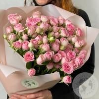 Букет из 51 кустовой розы розовой в магазине Цветы Планеты