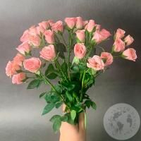 9 кустовых роз розовых 40 см. в магазине Цветы Планеты