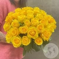 41 роза желтая 50 см.
