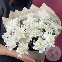 9 Хризантем кустовых белых в магазине Цветы Планеты