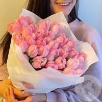 35 тюльпанов розовых в магазине Цветы Планеты