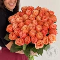 51 роза коралловая 70 см. в магазине Цветы Планеты